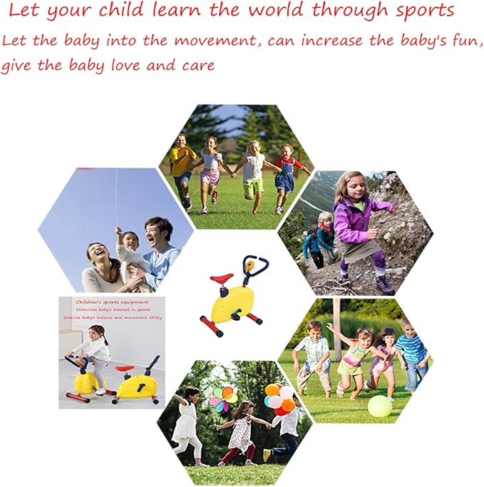 Exercise Equipment Bikes for Kids,Adjustable Resistance And Seat Height and Fitness Exercise Equipment,For Boys Girls Ages 3-12 Year Old