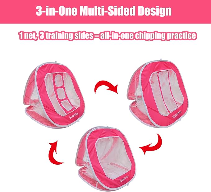 3-in-1 Pop Up Golf Chipping Net – Precision & Distance Trainer, Easy Indoor/Outdoor Setup – Ideal Gift