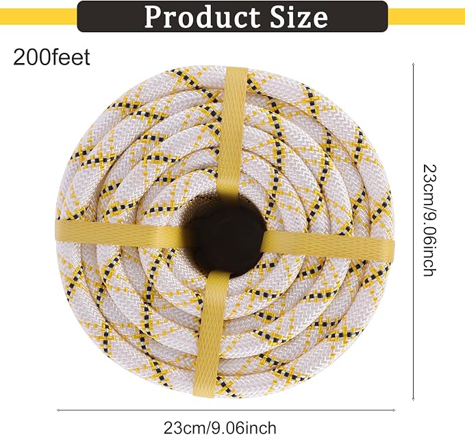 Arborist 1/2 Inch 48 Strand Tree Climbing Rope for Rigging, Sailing & Pulling