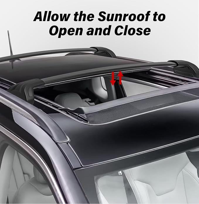300lbs Roof Rack Cross Bars Compatible with Jeep Compass 2018-2026, Heavy Duty Aluminum Lockable Car Roof Rails Crossbar for Rooftop Cargo Luggage Kayak Canoe Bike Snowboard Black
