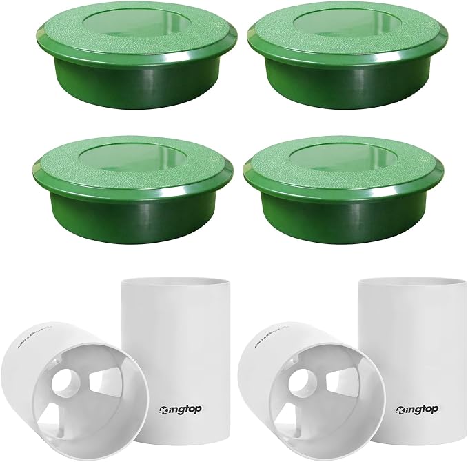 KINGTOP 6Inch Golf Hole Cup with Hole Cover for Backyard Practice Putting Green, Fit PGA | LPGA | USGA Regulations