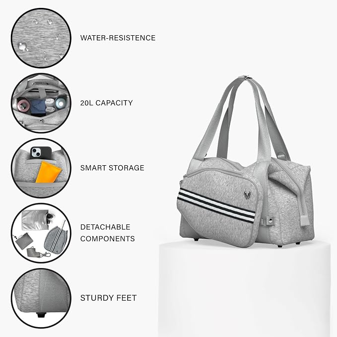 Pickleball Bag – Neoprene Duffel with Detachable Paddle Case, Shoe bag & Large Capacity for Men & Women