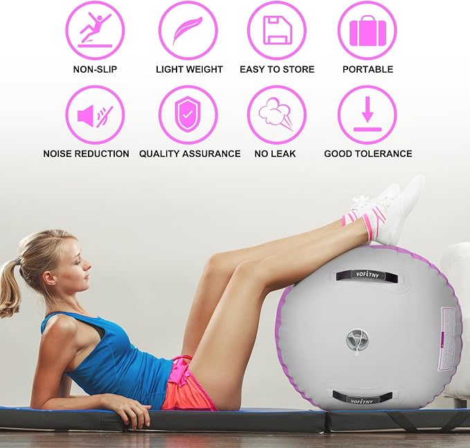 VOFiTNY Gymnastics Barrel 4'L x 2.5'D with Electric Air Pump for Gym Home