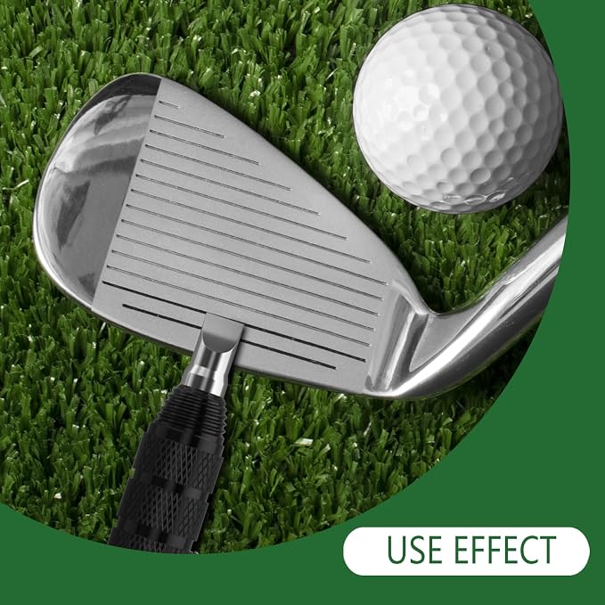 Golf Club Cleaning Kit Durable Golf Water Brush Sturdy Groove Sharpener with 3 Replaceable Heads Sharp Stainless Steel Blade for deep Cleaning Work on Most Wedges and Irons（Detachable Blade）