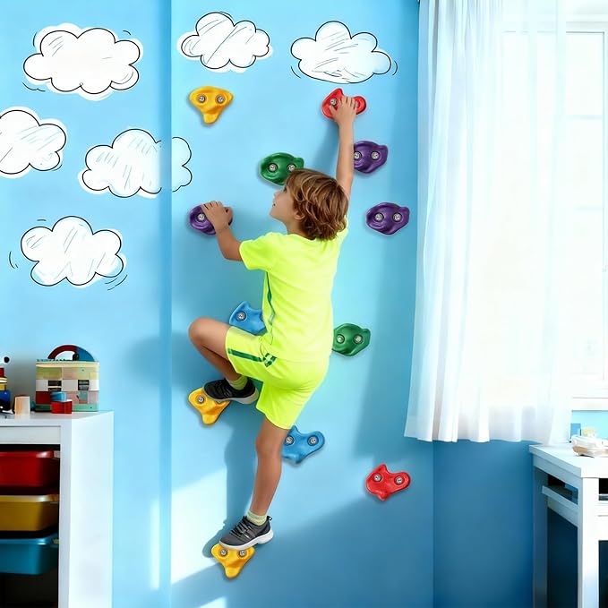 30 PCS Rock Climbing Holds for Kids,Adult Rock Wall Holds Large Climbing Rock Wall Grips for Indoor and Outdoor Playground Play Set with Hardware