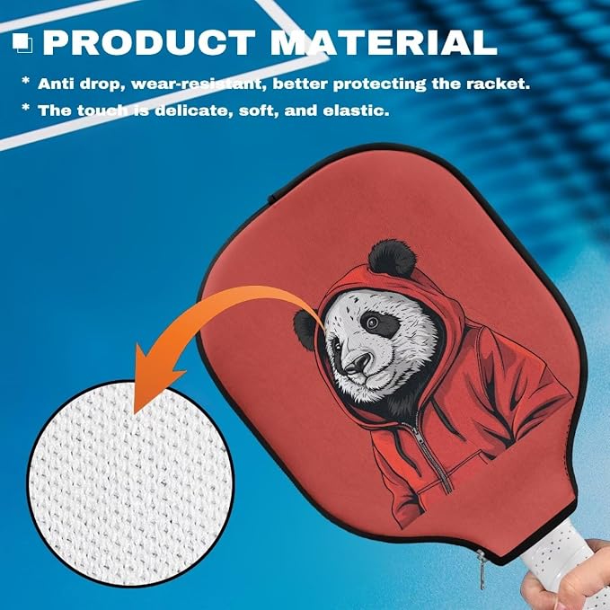 Pickleball Paddle Covers Only for Men and Women Zipper Closure Protection and Decoration