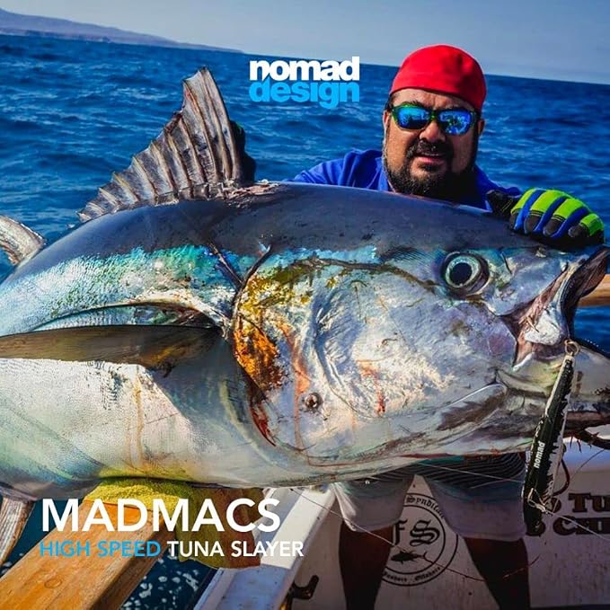 Nomad Design Chug Norris 6” (150mm) Topwater Floating Popper Fishing Lure with BKK Hooks & Durable Diamond Armour, for Bluefin & Yellowfin Tuna, Cubera Snapper, & Roosterfish