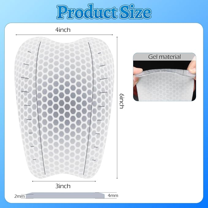 2/4/6/8 Pcs Ski Shin Guards for Boots, Gel Shin Pads for Ski & Snowboard, Lightweight Reusable Shin Protectors for Pressure Relief