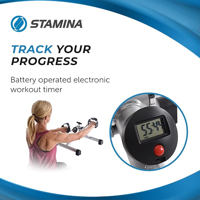 Stamina InStride Cycle XL - Folding Cycle Pedal Exerciser - Fitness Bike with Smart Workout App for Seated Exercise - Foldable Exercise Bike for Home Workout | fitness bike with Smart Workout App for Seated Exercise; Foldable Exercise Bike for home wor...