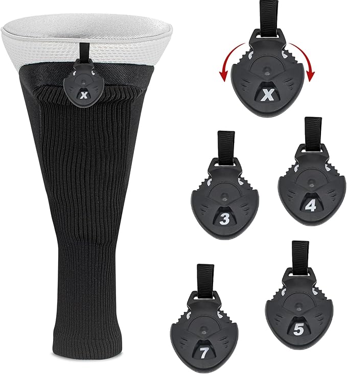 Wood Headcover Golf Club Covers Driver Headcovers Nylon Head Covers Designed to Fit All Woods - 3/4/5/6 Pack/Set Golf Accessories Suitable for Men and Women