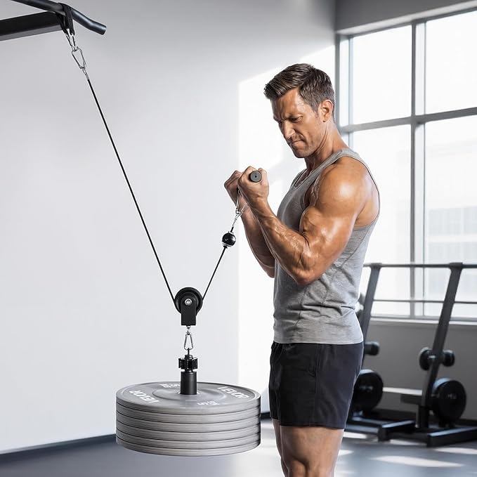 VEVOR LAT Pulldown Attachments, Cable Machine Rowing T-bar V-bar Tricep Pull Down Bar, Back Strength Training Rubber Coated Handle Grip, Bicep Curl Tricep LAT Pulldown Bar for Home Gym Fitness