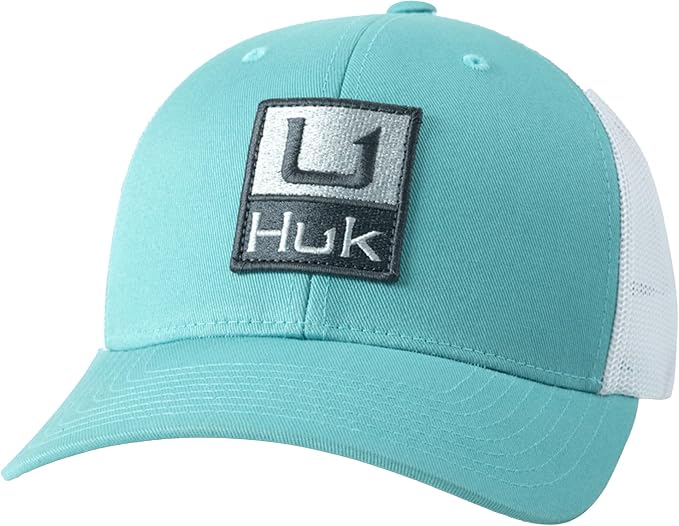 HUK Men's Mesh Trucker Snapback Hat | Anti-Glare Fishing Hat
