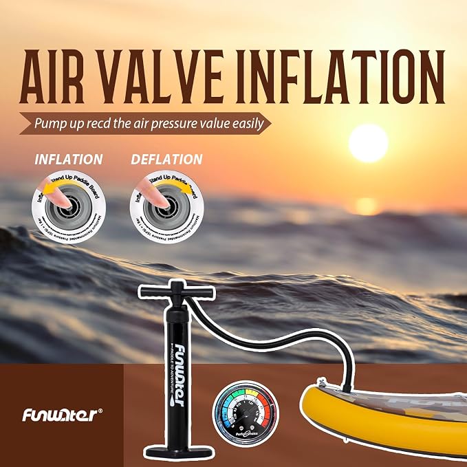FunWater Inflatable Stand Up Paddle Board with Premium SUP Paddleboard Accessories, Anti-Slip EVA Deck, 11'6''/11'/10'6'' Paddle Boards for Adults & Youth of All Skill Levels