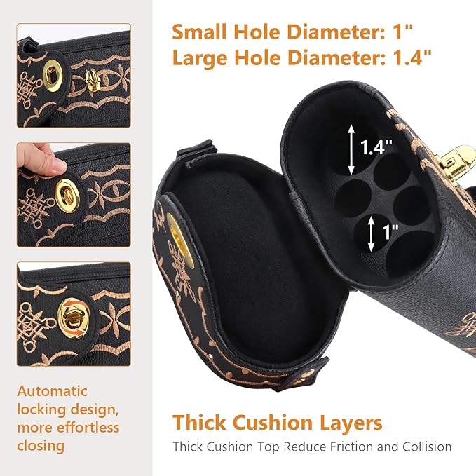 2x4 Pool Cue Case, Hard Pool Cue Case, Billiard Cue Case with Stand, Billiards Accessories Holds 2 Cue Butt and 4 Cue Shafts