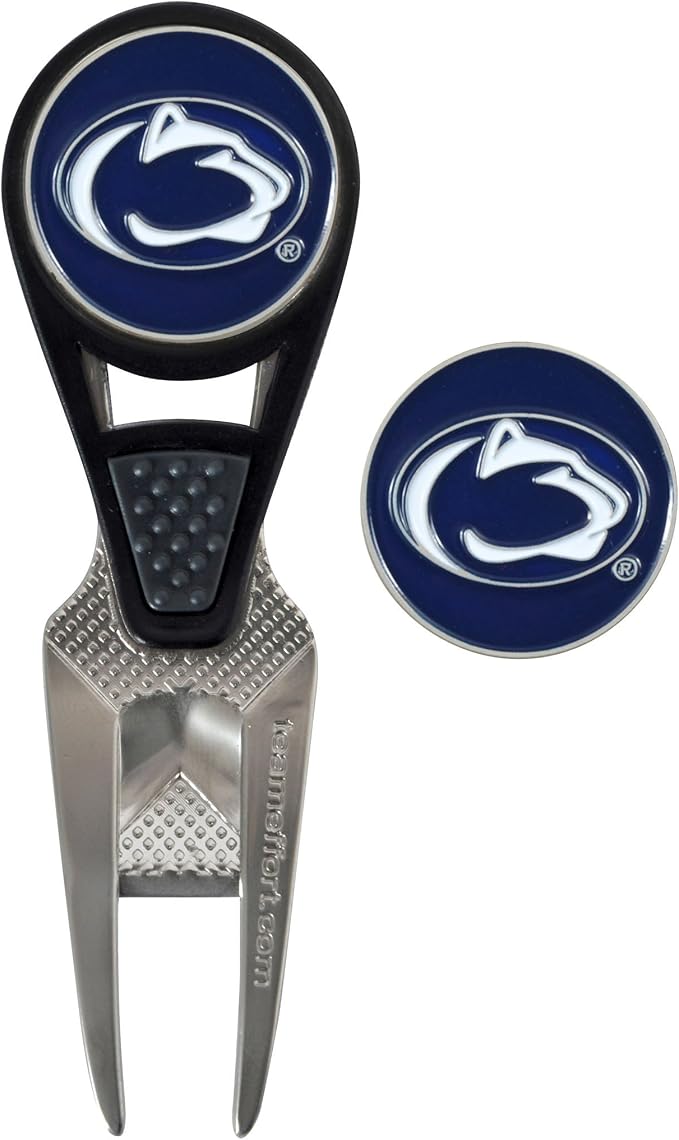 Team Effort Collegiate CVX Ball Mark Repair Tool & 2 Ball Markers