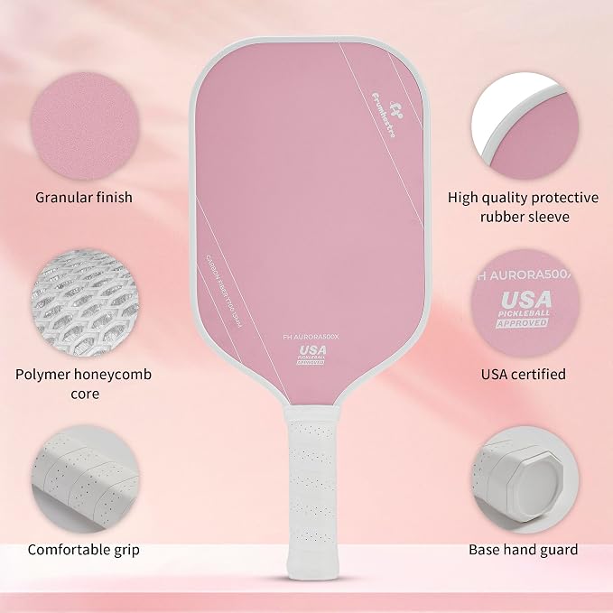 FH-500 T700 Pickleball Racket, 14MM Thick Two-Handed Offensive Pickleball Racket, Speed and Control