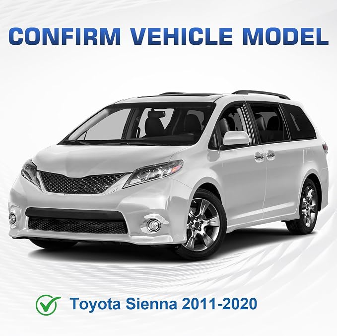 Roof Rack Cross Bars Compatible with Toyota Sienna 2011-2020, 300LBS Heavy Duty Adjustable Aluminum Cargo Bar for Rooftop Carrier, Cross Bars for Luggage, Kayak, Canoe, Bike, Snowboard