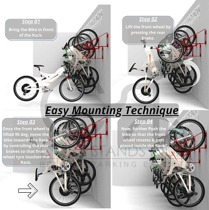 Wall Mount Vertical Bicycles Hanger for Home Space Saving Bicycle Rack Storage Mount for Garage or Home, Holder for Mountain Bikes, Road Bikes, Holds up to 77lbs, Blue,Pack of 1