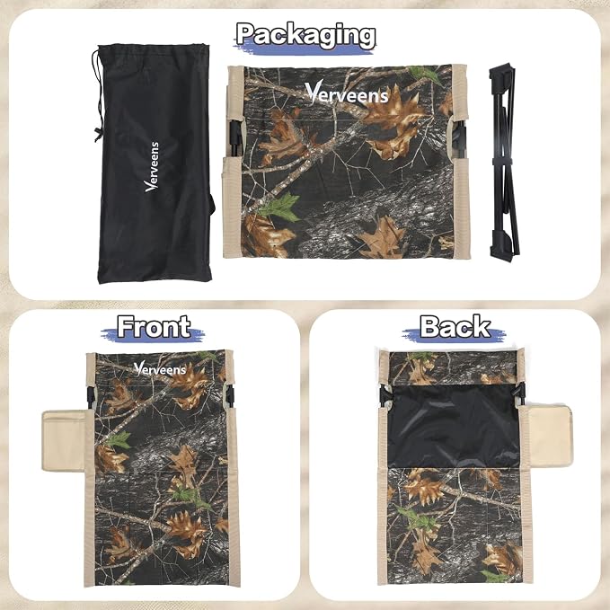 Extra Large Foldable Camping Chair with Cup Holder,Ultra-Light Portable Beach Chair with Carry Bag for Sunbathing Swimming Poolside Picnic Lawn Road Hiking Trips (Camouflage Pattern)