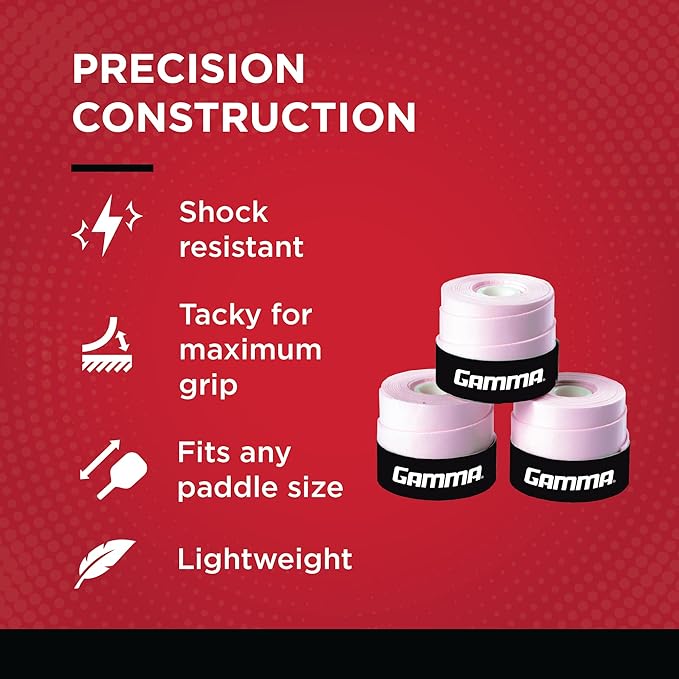 Gamma Sports Supreme Overgrip for Tennis, Pickleball, Squash, Badminton, and Racquetball Racquets, Multiple Pack Sizes and Colors