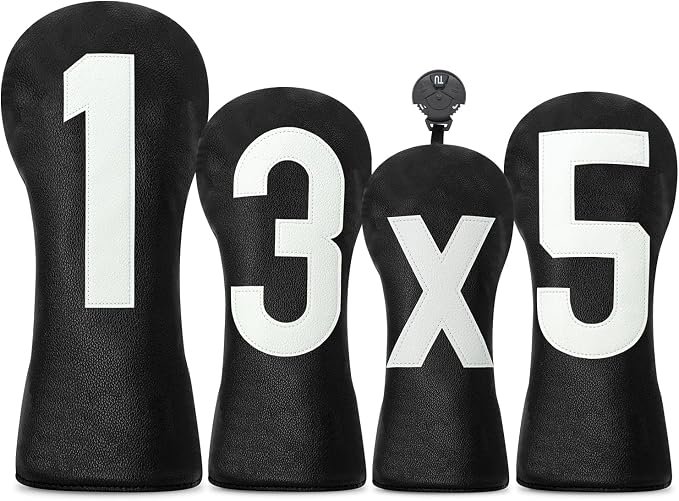 Premium Golf Head Covers - Golf Driver Head Covers, Protects Against Scratches and Damage, Specifically Designed for Fairway Woods.