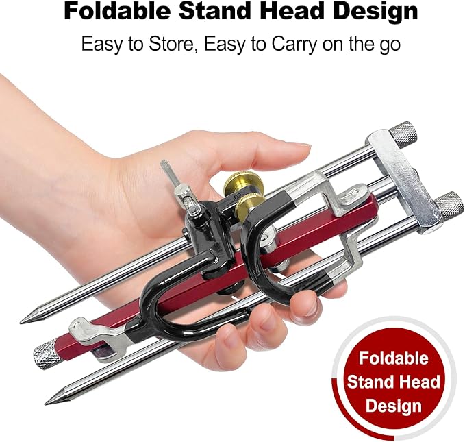 Fishing Rod Holders, 360 Degree Adjustable Fishing Pole Holders for Ground, Multifunctional Stainless Steel Beach Fishing Rod Holder Fishing Gifts for Men