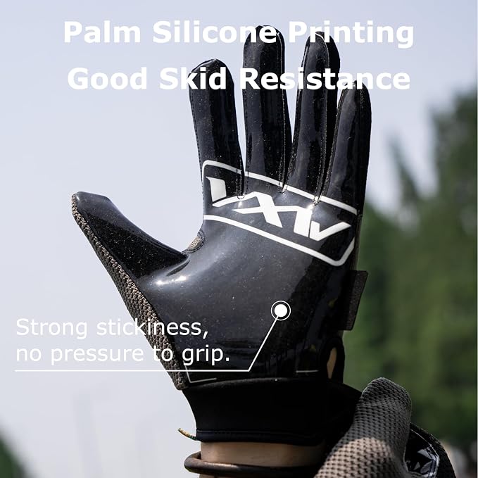 VXW Gripboost Football Gloves for Youth Adult, Super Sticky Grip Palm Pad for Receiver, Lineman, Rider