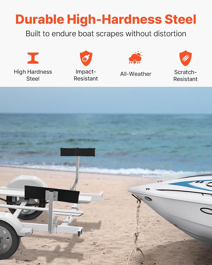 VEVOR Boat Trailer Guide, 16.7"- 60″ Adjustable Design Trailer Guide Poles, 2PCS Trailer Guide-Ons for Ski Boat, Fishing Boat or Sailboat Trailer