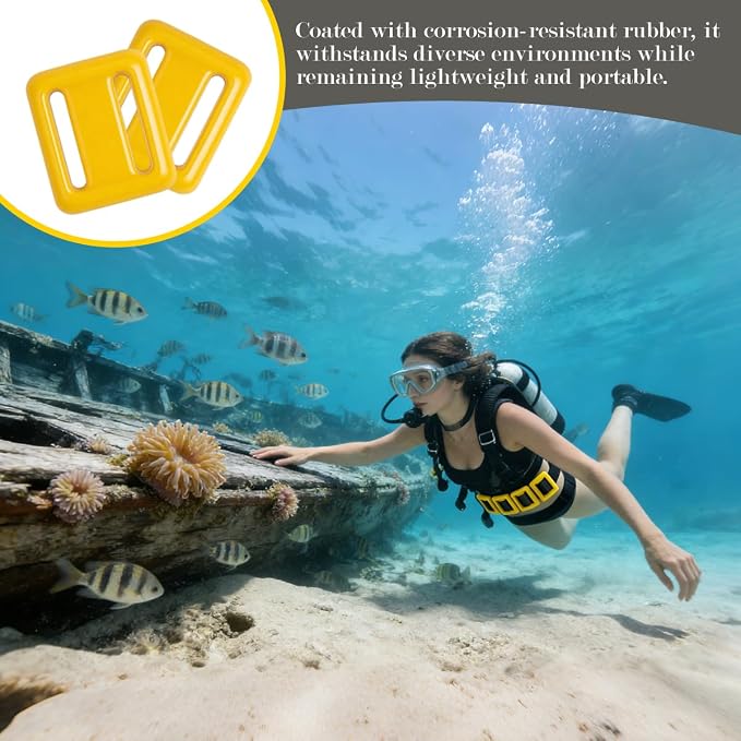 4 Pcs Scuba Weight Belt,Diving Weight Belt with Metal Block Buckle Coated Dive Weights Nylon Dive Belt Suitable for Free Diving