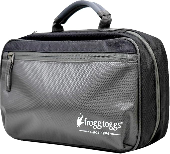 FROGG TOGGS Bait Binder, Fishing Tackle and Bait Storage, Salt Water Resistant Soft Sided Tackle Bag, Black, i360
