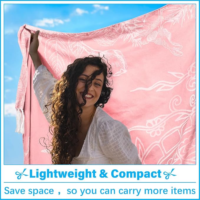 Vikumond Oversized Turkish Beach Towel Blanket XXL Cotton Sandproof Towels Boho Woven Extra Large Big Sand Free Giant Throw Blankets Huge Quilt XL Picnic Camping Necessities Cloud for Adult Gifts