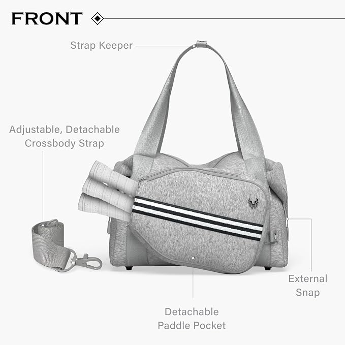 Pickleball Bag – Neoprene Duffel with Detachable Paddle Case, Shoe bag & Large Capacity for Men & Women