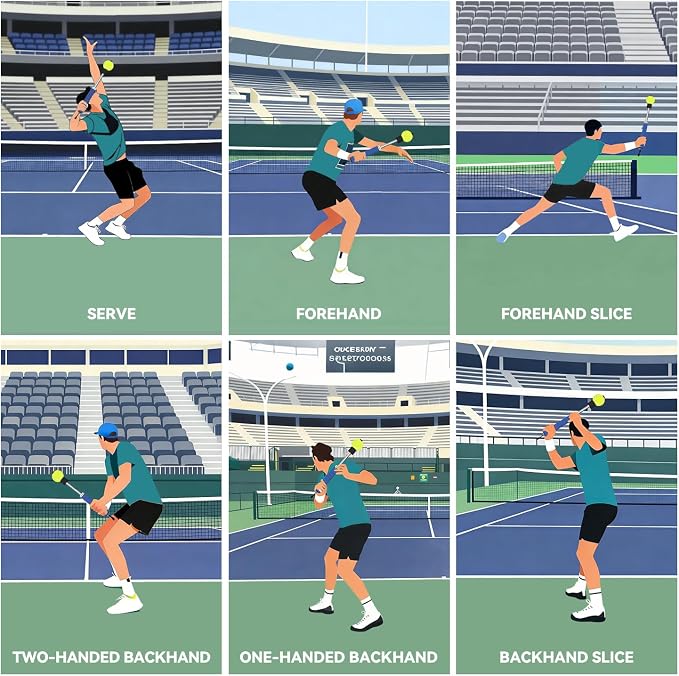 Tennis Swing & Serve Trainer, Retractable Click Feedback Training Tool, Improve Rhythm and Fluidity of Serve, Forehand, Backhand, Smash, Slice, Warm Up Stick for Indoor & Outdoor Practice