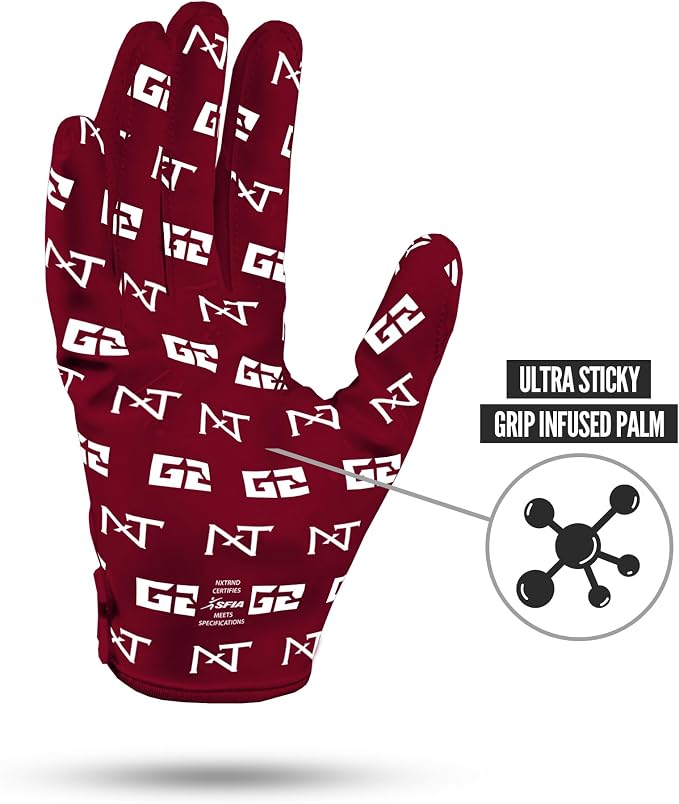 Nxtrnd G2 Pro Football Gloves, Men's Ultra Sticky Elite Receiver Gloves