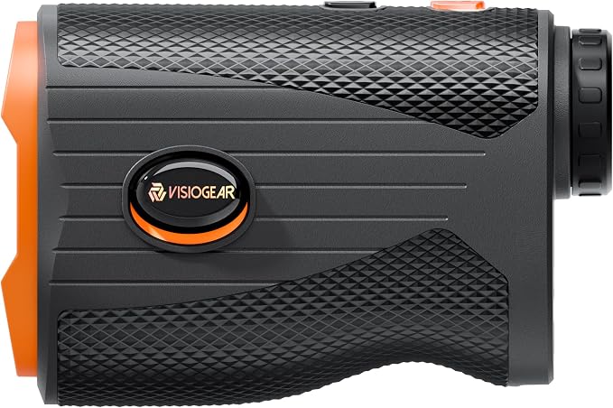 VISIOGEAR Golf Rangefinder with Slope, 1200 Yards Laser Range Finder for Golfer, 7X Magnification Range Finder Rechargeable Golf Accessories for Men, Flag Pole Locking Vibration