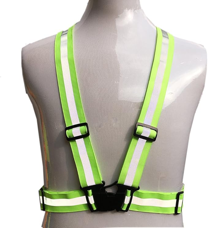 zojo Reflective Vest | Lightweight, Adjustable | Safety & High Visibility for Running,Fits Outdoor Cloth Pack of 10, Neon Yellow
