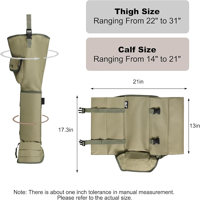 Snake Gaiters and Chaps for Men and Women - Waterproof Guards, Adjustable Protection for Legs