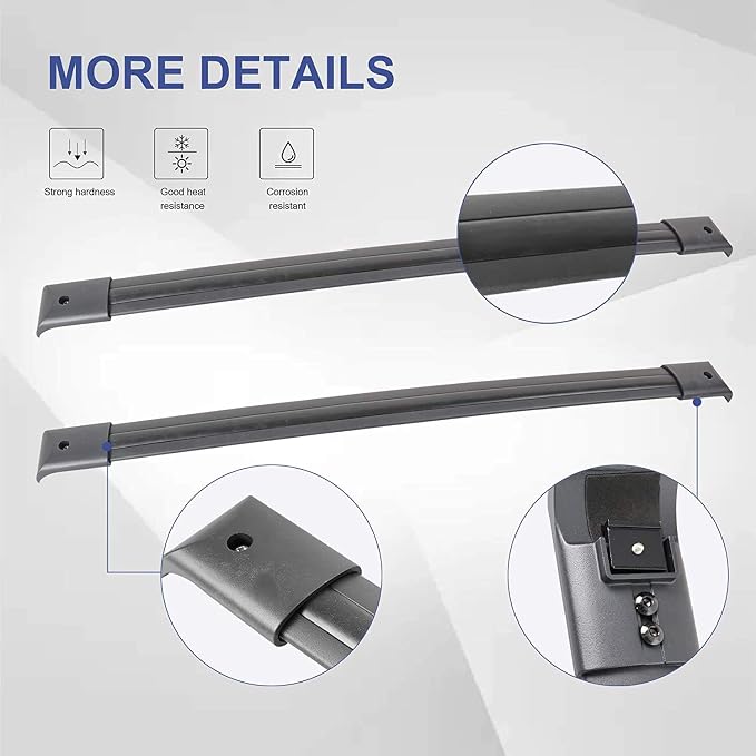 MOSTPLUS Roof Rack Cross Bar Rail Compatible with Honda Pilot 2003 2004 2005 2006 2007 2008 Cargo Racks Rooftop Luggage Canoe Kayak Carrier