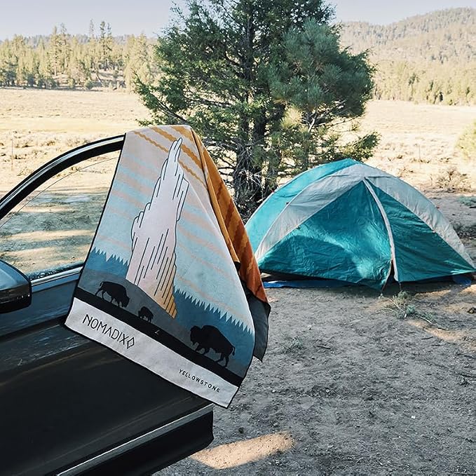 Nomadix Original Towel - National Parks- Perfect for Beach, Pool, Travel, Camping, Yoga - Made with Recycled Materials - Super Absorbent - Sand Resistant