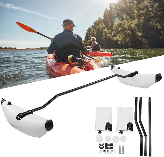 PVC Inflatable Kayak Outrigger Float Portable Higher Stability Balancing Canoe Outrigger Kit Balancing Boat Accessory