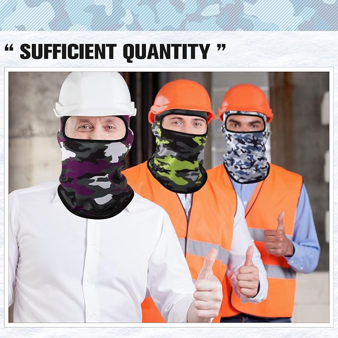 Vicenpal 30 Pcs Balaclava Ski Mask Full Face Cover Neck Gaiter UV Sun Protection for Outdoor Sports Cycling Bandana
