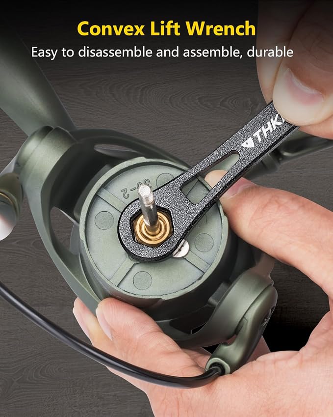 THKFISH Fishing Reel Maintenance Kit, Reel Repair Tool Kit, Fishing Reel Cleaning Set with Spool Pin Remover and 28 in 1 Screwdriver or 38 in 1 Electric Screwdriver