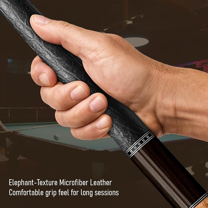 Series, Glass Fiber Pool Cue Stick, Uni-QR, 3/8-10, 5/16-18 Joint, Synthetic Leather Grip, 29" Glassfiber Shaft, 7-Layer Microfiber Tip