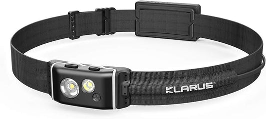 klarus HR1 Plus 600 Lumens Ultra-Slim Running Headlamp Flashlight, USB C Rechargeable Led Headlamp with Red Light, Great for Trail Running, Hiking, Camping, Outdoors, Hunting, Emergency Use