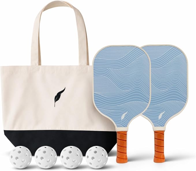 Inscribe Premium Pickleball Paddle – Single or 2 Pack Set – Fiberglass Surface, Polypropylene Honeycomb Core, Lightweight with Comfort Grip for Men & Women