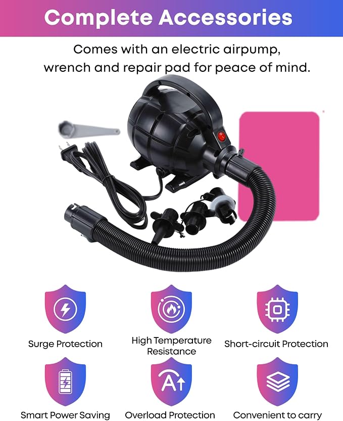 Air Barrel - Air Roller Gymnastics Barrel for Back Handspring Trainer, Air Tumble Mat with Pump for Gym Training/Yoga Balance Exercise/Cheerleading/Home and Outdoor Use