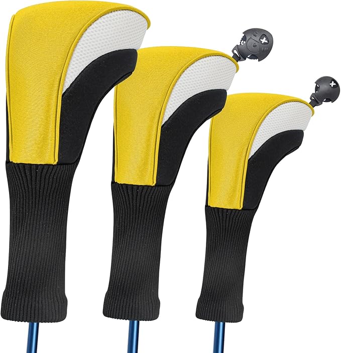 Wood Headcover Golf Club Covers Driver Headcovers Nylon Head Covers Designed to Fit All Woods - 3/4/5/6 Pack/Set Golf Accessories Suitable for Men and Women