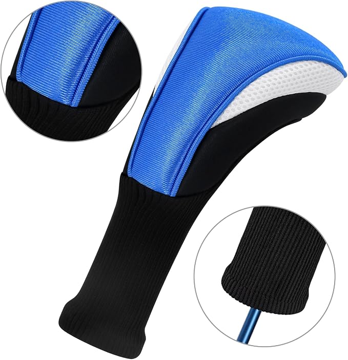 Wood Headcover Golf Club Covers Driver Headcovers Nylon Head Covers Designed to Fit All Woods - 3/4/5/6 Pack/Set Golf Accessories Suitable for Men and Women