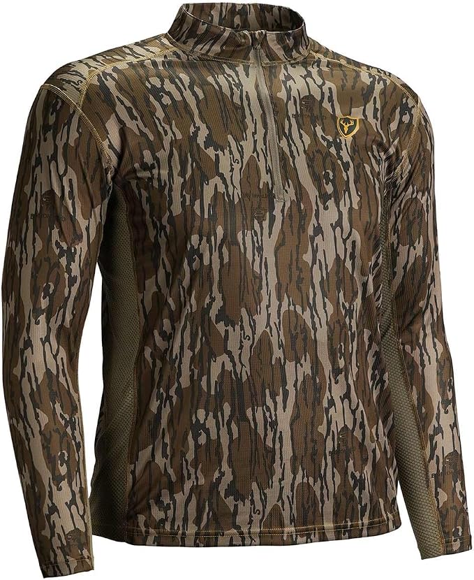 SCENTBLOCKER Angatec Long Sleeve 1/4 Zip Performance Shirt Mens Camo Hunting Clothes