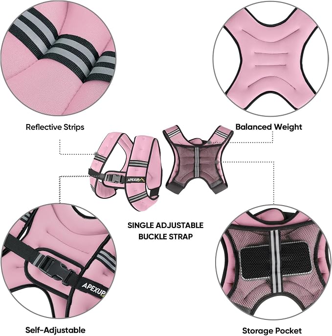 APEXUP Weighted Vest Men Women, Weight Vest for Women Workout Equipment for Strength Training Running